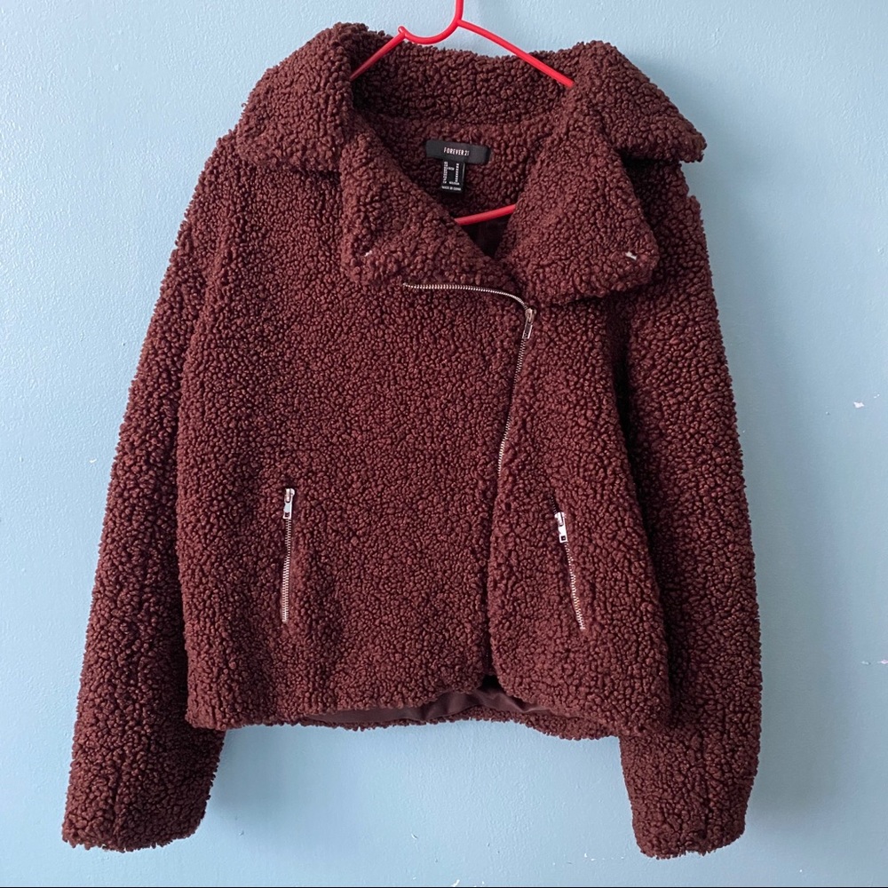 Brown fur winter jacket